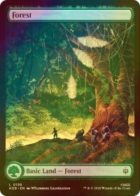 [FOIL] 森/Forest (全面アート版) 【英語版】 [HOB-土地C]