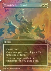 [FOIL] ソーリン最後の抵抗/Thorin's Last Stand (全面アート版) 【英語版】 [HOB-白C]