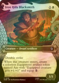 [FOIL] くろがね連山の武器鍛冶/Iron Hills Blacksmith (ショーケース版) 【英語版】 [HOB-白U]
