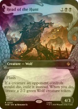 画像1: [FOIL] 狩猟群の頭目/Head of the Hunt (ショーケース・海外産ブースター版) 【英語版】 [HOB-黒R]