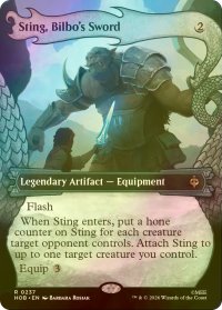 [FOIL] ビルボの佩刀、つらぬき丸/Sting, Bilbo's Sword (ショーケース・海外産ブースター版) 【英語版】 [HOB-灰R]