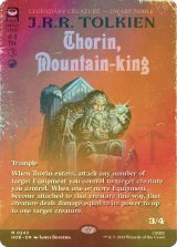 [FOIL] 山の王、ソーリン/Thorin, Mountain-king (全面アート・海外産ブースター版) 【英語版】 [HOB-赤MR]