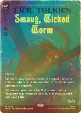 [FOIL] 悪い長虫、スマウグ/Smaug, Wicked Worm (全面アート・海外産ブースター版) 【英語版】 [HOB-金R]