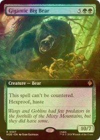 [FOIL] 巨怪の大熊/Gigantic Big Bear (拡張アート版) 【英語版】 [HOB-緑R]