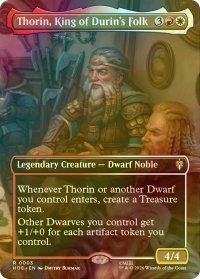 [FOIL] ドゥリンの民の王、ソーリン/Thorin, King of Durin's Folk (全面アート版) 【英語版】 [HOC-金R]