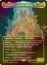 [FOIL] ヴァリノールの光、ガラドリエル/Galadriel, Light of Valinor (全面アート・海外産ブースター版) 【英語版】 [HOC-金MR]