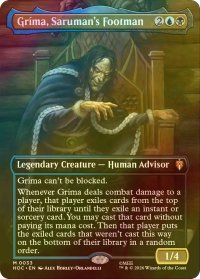 [FOIL] サルマンの下僕、グリマ/Grima, Saruman's Footman (全面アート版) 《特価品》 【英語版】 [HOC-金MR]