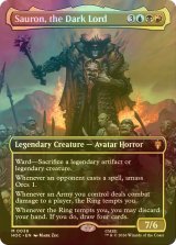 [FOIL] 冥王、サウロン/Sauron, the Dark Lord (全面アート・海外産ブースター版) 【英語版】 [HOC-金MR]
