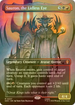 画像1: [FOIL] まぶた無き御目、サウロン/Sauron, the Lidless Eye (全面アート・海外産ブースター版) 【英語版】 [HOC-金MR]