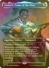 [FOIL] 西方の焔、アンドゥーリル/Anduril, Flame of the West No.039 (全面アート・海外産ブースター版) 【英語版】 [HOC-灰MR]