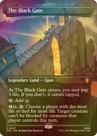[FOIL] 黒門/The Black Gate No.047 (全面アート・海外産ブースター版) 【英語版】 [HOC-土地MR]