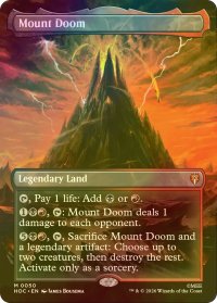 [FOIL] 滅びの山/Mount Doom (全面アート・海外産ブースター版) 【英語版】 [HOC-土地MR]