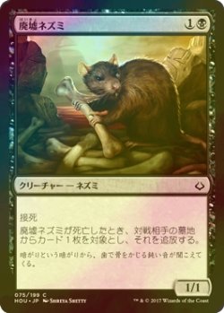 画像1: [FOIL] 廃墟ネズミ/Ruin Rat 【日本語版】 [HOU-黒C]