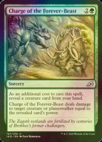 [FOIL] 永遠獣の突撃/Charge of the Forever-Beast 【英語版】 [IKO-緑U]