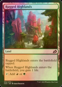 画像1: [FOIL] 岩だらけの高地/Rugged Highlands 【英語版】 [IKO-土地C]