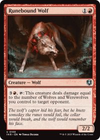 ルーン縛りの狼/Runebound Wolf 【英語版】 [INR-赤U]