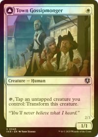 [FOIL] 町のゴシップ屋/Town Gossipmonger 【英語版】 [INR-白U]