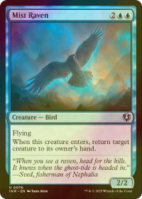 [FOIL] 霧鴉/Mist Raven 【英語版】 [INR-青U]