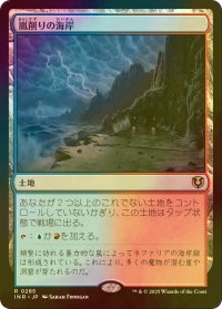 [FOIL] 嵐削りの海岸/Stormcarved Coast 【日本語版】 [INR-土地R]
