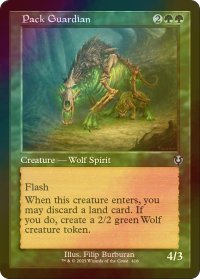 [FOIL] 群れの守護獣/Pack Guardian (旧枠) 【英語版】 [INR-緑U]