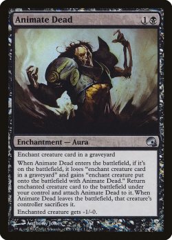 画像1: 動く死体/Animate Dead (GRB/黒U/英/foil/EX+) ※詳細要確認