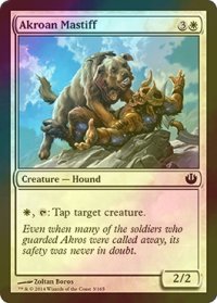 [FOIL] アクロスの猛犬/Akroan Mastiff 【英語版】 [JOU-白C]