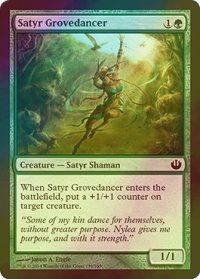 [FOIL] サテュロスの木立ち踊り/Satyr Grovedancer 【英語版】 [JOU-緑C]