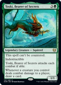 秘密を知るもの、トスキ/Toski, Bearer of Secrets (KHM/緑R/英/通常/NM) ※詳細要確認