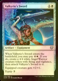 [FOIL] 戦乙女の剣/Valkyrie's Sword 【英語版】 [KHM-白U]