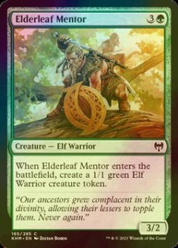 画像1: [FOIL] 古葉の導師/Elderleaf Mentor 【英語版】 [KHM-緑C]