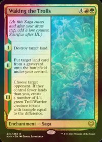 [FOIL] トロールの喚起/Waking the Trolls 【英語版】 [KHM-金R]