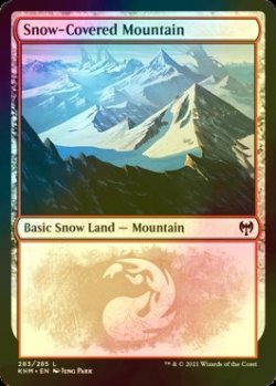 画像1: [FOIL] 冠雪の山/Snow-Covered Mountain No.283 【英語版】 [KHM-土地C]