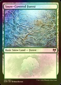 [FOIL] 冠雪の森/Snow-Covered Forest No.285 【英語版】 [KHM-土地C]