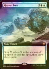 [FOIL] 彫像の伝承/Graven Lore (拡張アート版) 【英語版】 [KHM-青R]