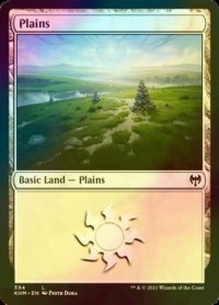 [FOIL] 平地/Plains No.394 【英語版】 [KHM-土地C]