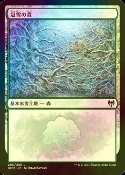 画像1: [FOIL] 冠雪の森/Snow-Covered Forest No.285 【日本語版】 [KHM-土地C]