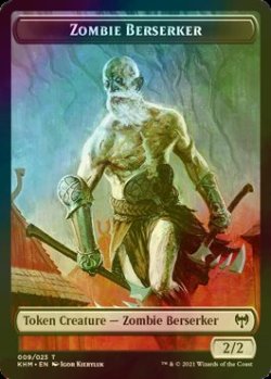 画像1: [FOIL] ゾンビ・狂戦士/ZOMBIE BERSERKER 【英語版】 [KHM-トークン]