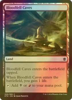 画像1: [FOIL] 血溜まりの洞窟/Bloodfell Caves 【英語版】 [KTK-土地C]