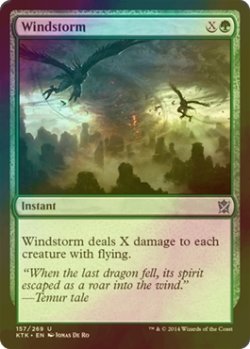 画像1: [FOIL] 暴風/Windstorm 【英語版】 [KTK-緑U]