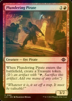 画像1: [FOIL] 略奪する海賊/Plundering Pirate 【英語版】 [LCI-赤C]