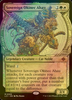 画像1: [FOIL] 君主のオキネク・アハウ/Sovereign Okinec Ahau (ショーケース・海外産ブースター版) 【英語版】 [LCI-金MR]