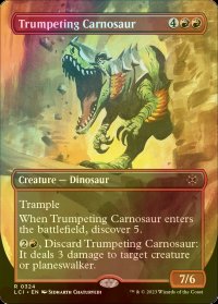 [FOIL] 嘶くカルノサウルス/Trumpeting Carnosaur (全面アート・海外産ブースター版) 【英語版】 [LCI-赤R]