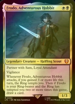 画像1: [FOIL] 冒険好きなホビット、フロド/Frodo, Adventurous Hobbit (統率者デッキ版) 【英語版】 [LTC-金MR]