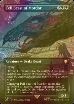 画像1: [FOIL] Fell Beast of Mordor No.513 (全面アート版) 【英語版】 [LTC-黒R]