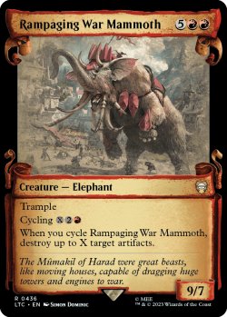 画像1: 猛り狂うウォー・マンモス/Rampaging War Mammoth (ショーケース版) 【英語版】 [LTC-赤R]