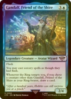 画像1: [FOIL] ホビット庄の友、ガンダルフ/Gandalf, Friend of the Shire 【英語版】 [LTR-青U]