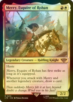 画像1: [FOIL] ローハン王家の小姓、メリー/Merry, Esquire of Rohan 【英語版】 [LTR-金R]