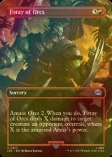 [FOIL] オークの急襲/Foray of Orcs (全面アート版) 【英語版】 [LTR-赤U]