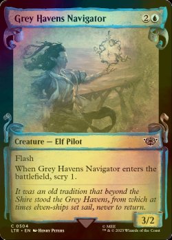 画像1: [FOIL] 灰色港の航海士/Grey Havens Navigator (ショーケース版) 【英語版】 [LTR-青C]