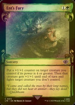 画像1: [FOIL] エントの憤怒/Ent's Fury (ショーケース版) 【英語版】 [LTR-緑C]